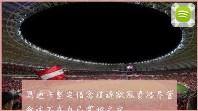 恩迪卡坚定信念追逐欧冠资格尽管命运不在自己掌控之中