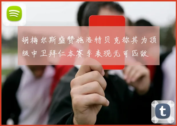 胡梅尔斯盛赞施洛特贝克称其为顶级中卫拜仁本赛季表现无可匹敌