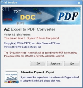 AZ Excel to PDF Converter