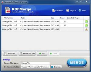 WonderfulShare PDF Merge Pros