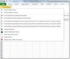 Excel Insert Blank Rows & Columns Between Data Software