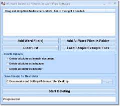 MS Word Delete All Pictures In Word Files Software