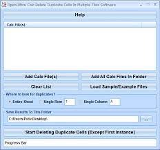 OpenOffice Calc Delete Duplicate Cells In Multiple Files Software